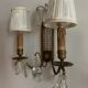 Applique art deco en laiton, perles et pampilles