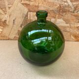 Antique Vintage Green Glass Dame Jeanne Float Ball Bottle
