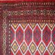 Vintage carpet Uzbek Bukhara handmade 100cm x 152cm 1960s, 1C726