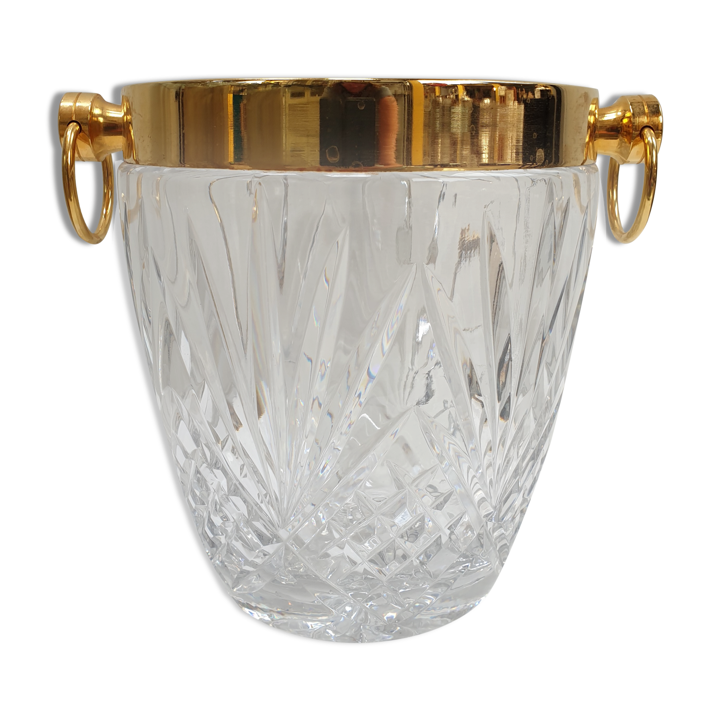 Seau à champagne en cristal taillé