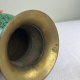 Decorated brass vase