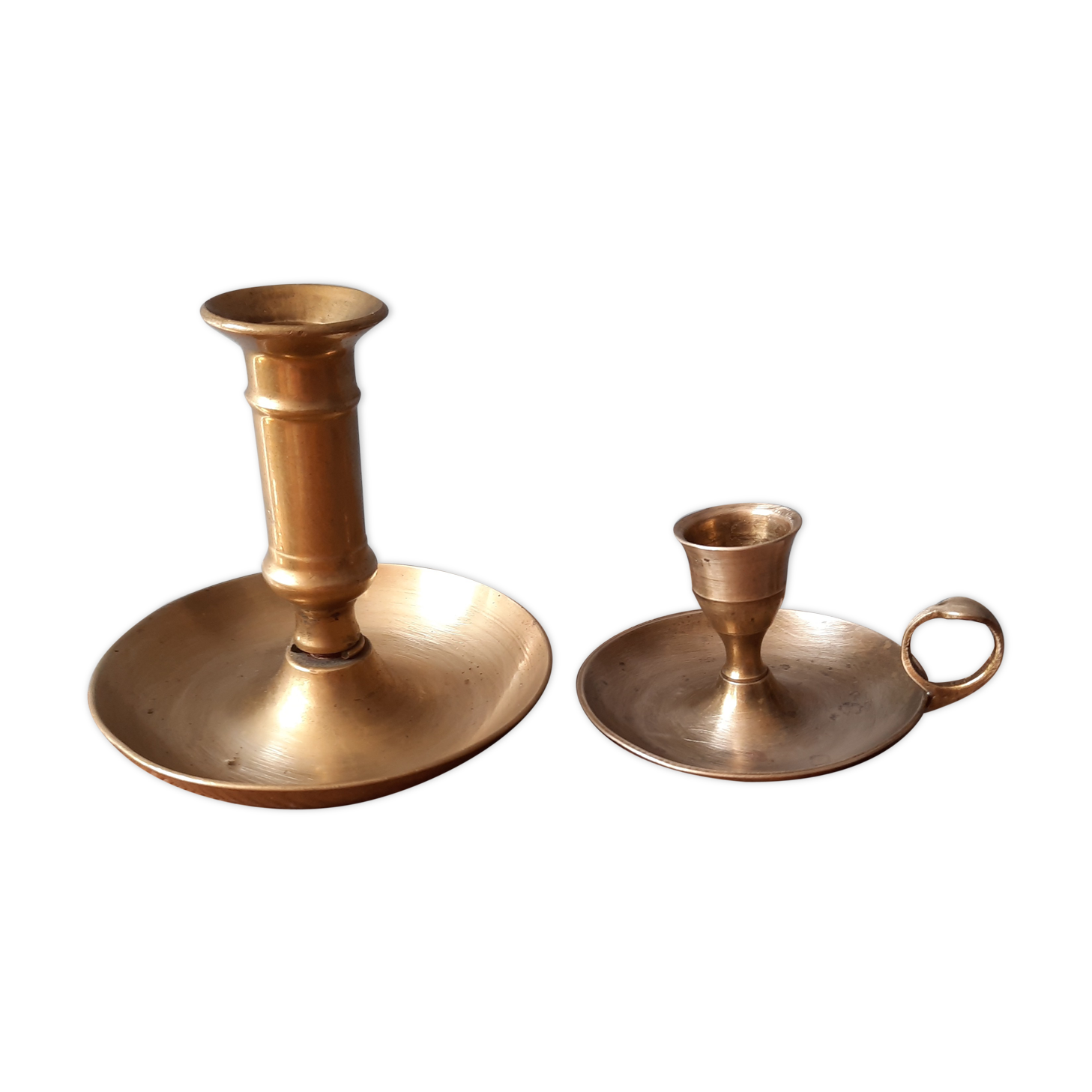Pair of brass candlesticks