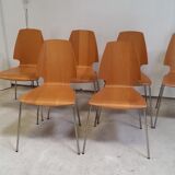 Set of 6 scandinavian chairs