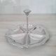 Guy Degrenne / Round platter with compartments and central stainless steel handle