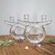 Pair of vintage Art Vannes crystal candlesticks – seventies design