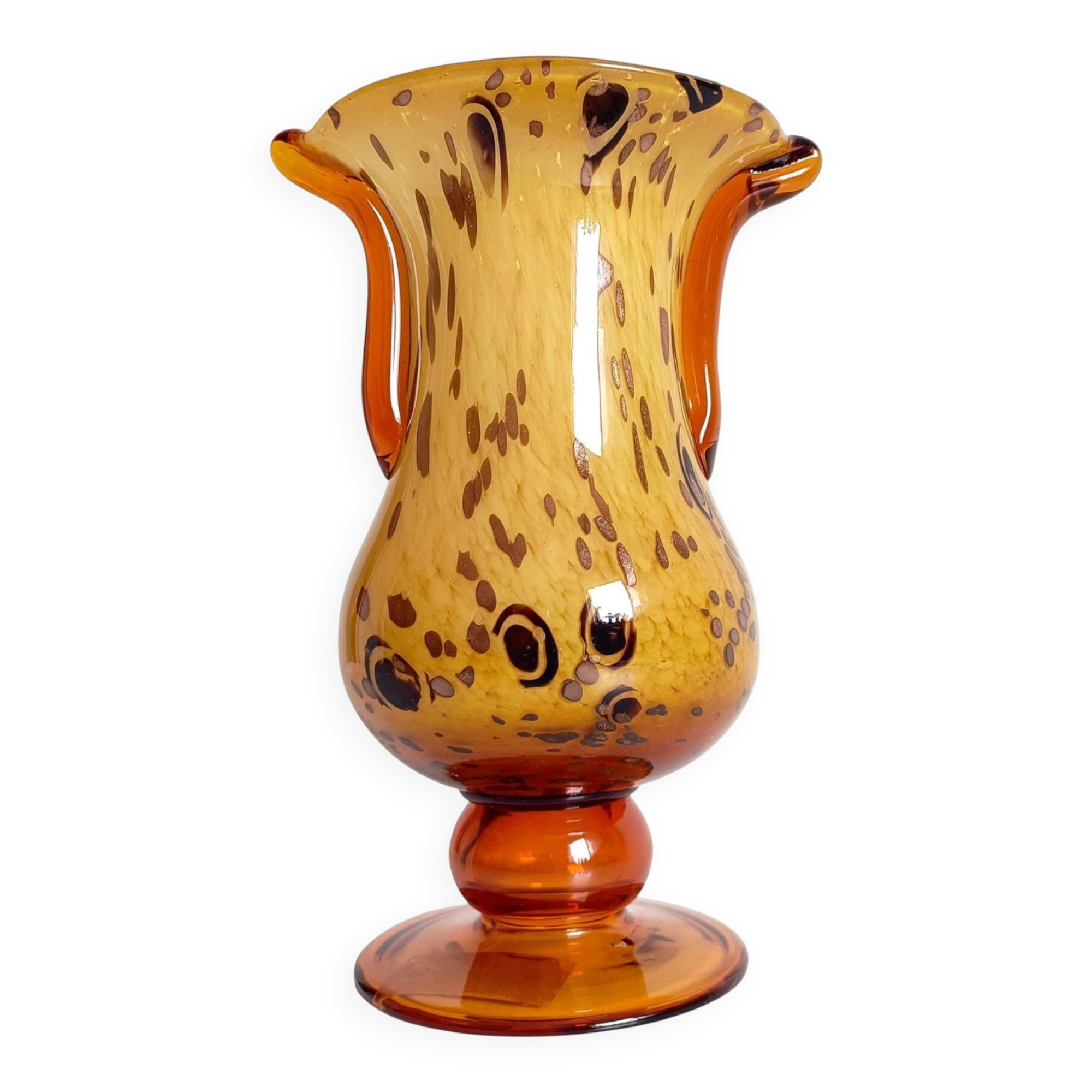Art Nouveau Opaline Glass Vase by Cristallerie de Clichy, France