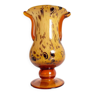Art Nouveau Opaline Glass Vase by Cristallerie de Clichy, France