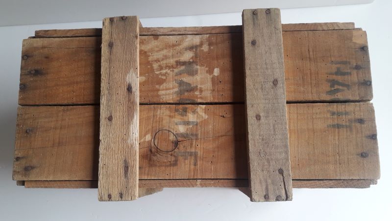 Transport case L58xD30,5xH34cm wood storage