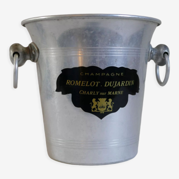 Romerot Dujardin vintage champagne bucket made in aluminium France
