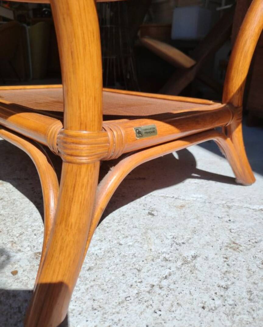 Table basse en bambou
