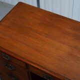 Small Victorian desk in solid walnut with drawers.