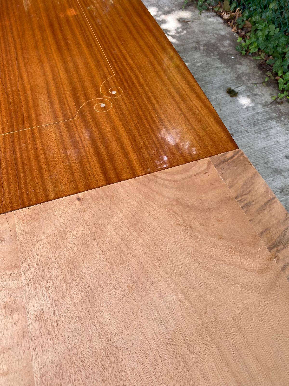 Table à manger scandinave bois massif et palissandre rénovée 240cm