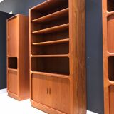 Teak wall system by Niels Bach for Dyrlund, 1970