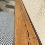 Solid oak beam console