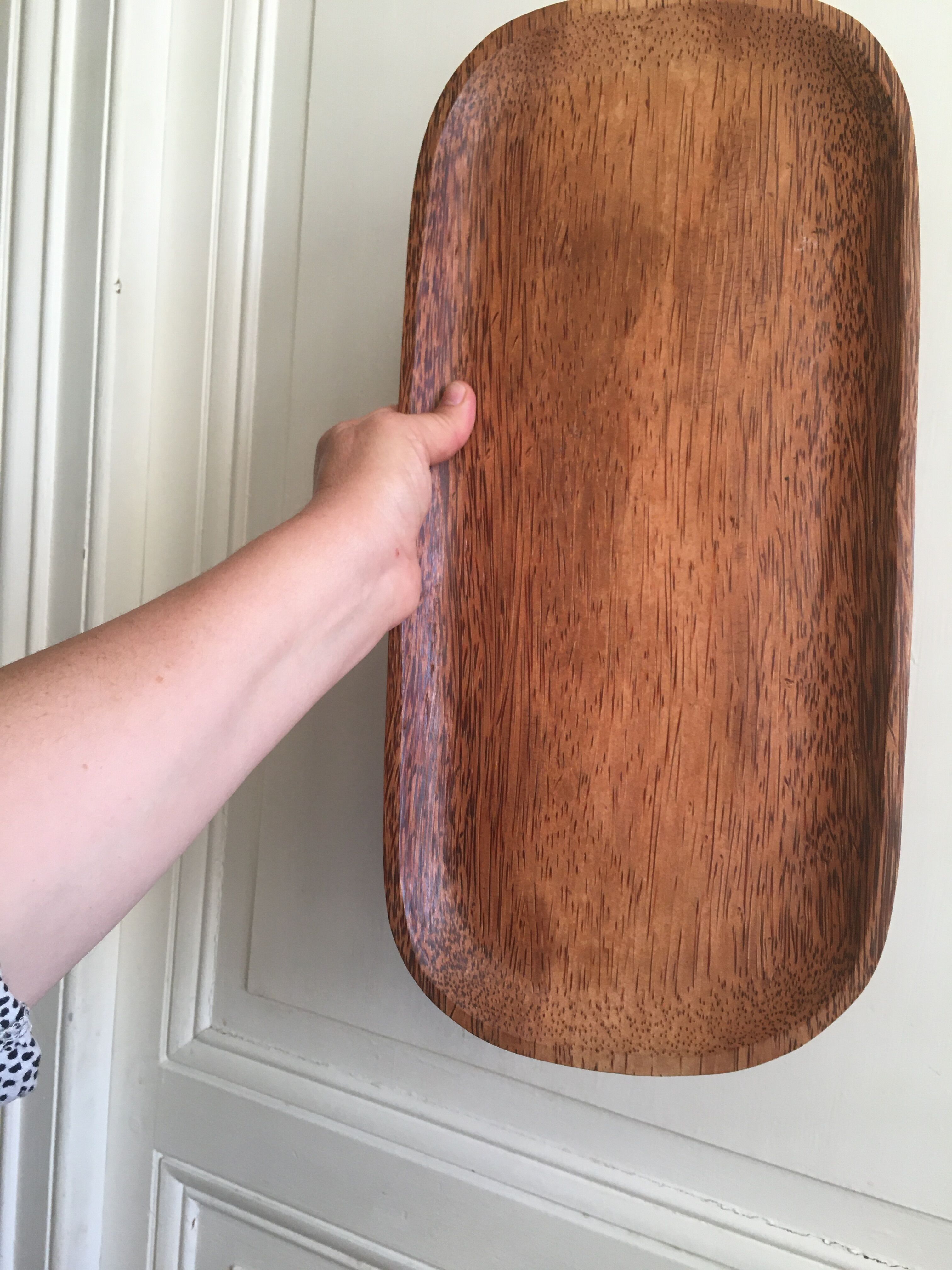 Wooden presentation dish coconut tree