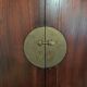 Brown lacquered Chinese wardrobe from Shandong.