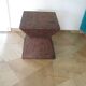 Side table - woven rattan - colonial style - vintage hourglass shape