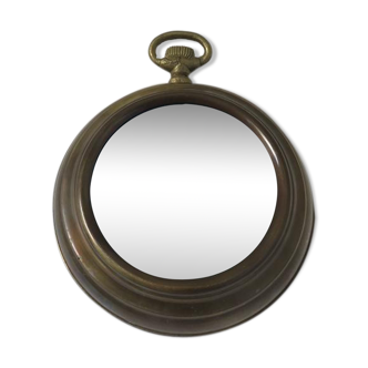 Mirror "gusset" in brass of the 60s-70s