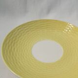 Lot 2 tea cups and yellow vintage saucer - Digoin Sarreguemines