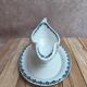 Antique sauce boat Sarreguemines bamboo shape – unlisted blue decoration – ironstone