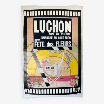 Poster flower festival Luchon, cinema- Jacques Sourth