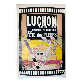 Affiche fête des fleurs Luchon, cinema- Jacques Sourth