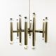 Vintage Sciolari candle chandelier made from chrome, 1970s