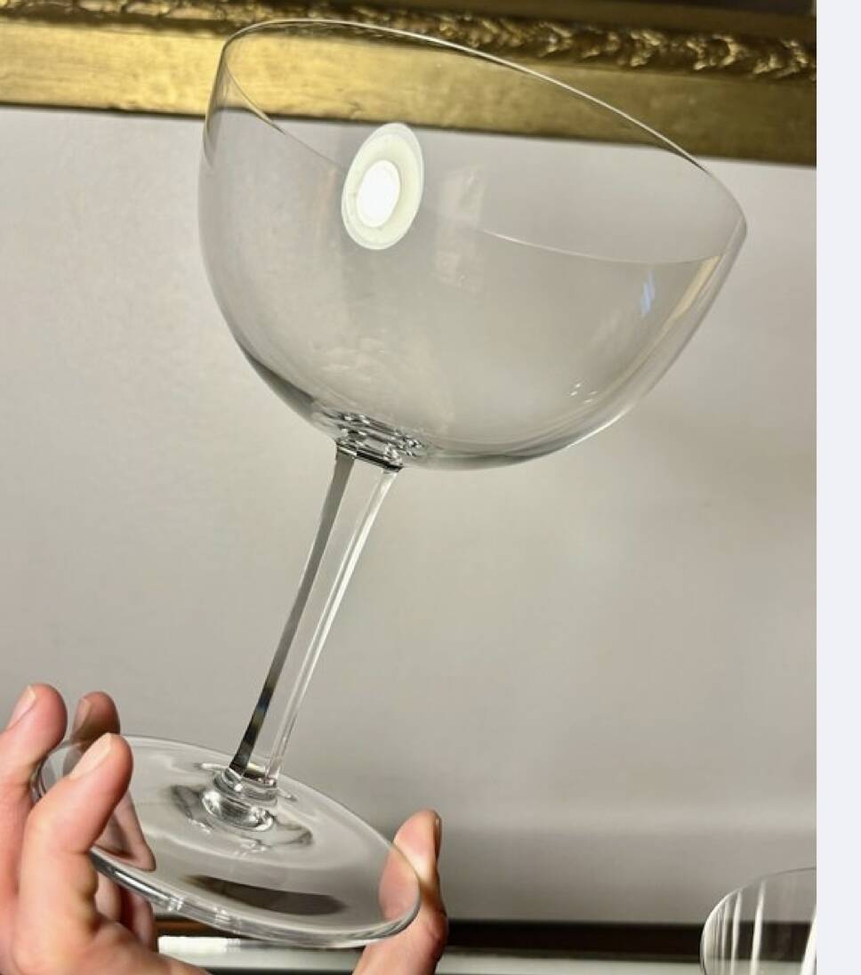 2 tasting champagne glasses Baccarat