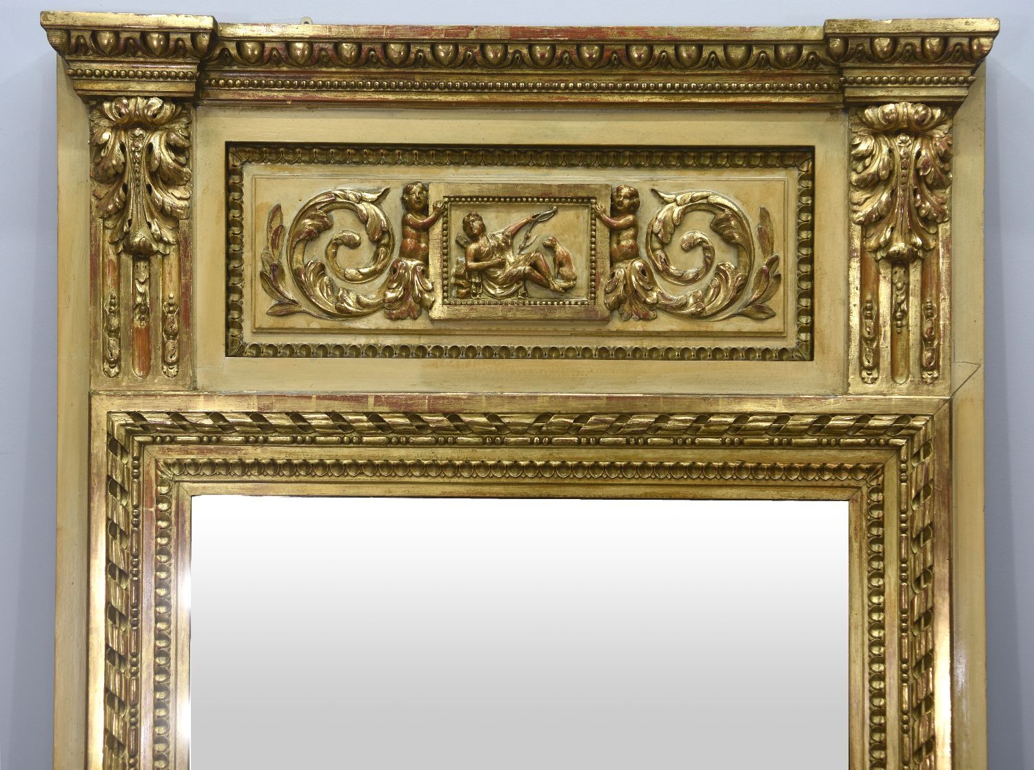 Piedmontese trumeau carved and gilded wood late 18th century