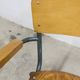 1962 school teacher's chair in honey color and tubular structure