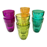 Colorful vintage lemonade glasses, Pasabahce Palaks