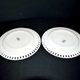 Dessert plates in openwork earthenware KG Lunéville model Lamppost