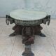 Jean-maurice rothschild (1902-1999) coffee table in wrought iron and marble