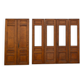6 solid oak partition doors, 277cm in height (exceptional model)