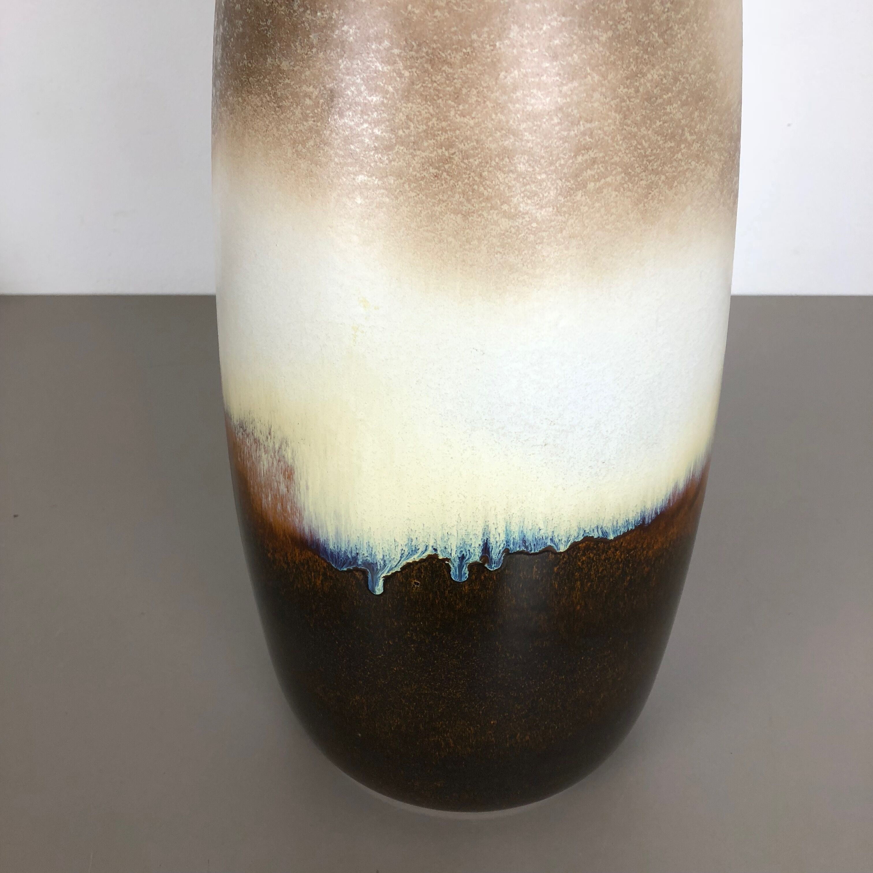 Pottery fat lava multi-color 284-47 floor vase made by Scheurich, 1970s