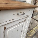 Buffet parisien patine blanc cassé