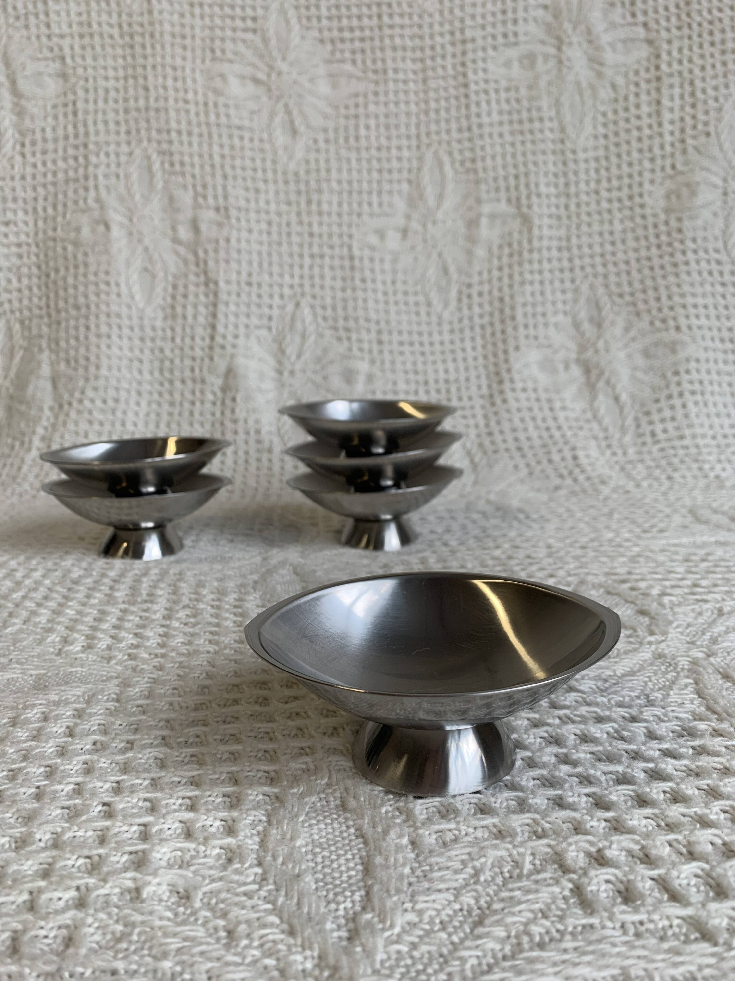 Coupelles à glace vintage en inox Guy Degrenne