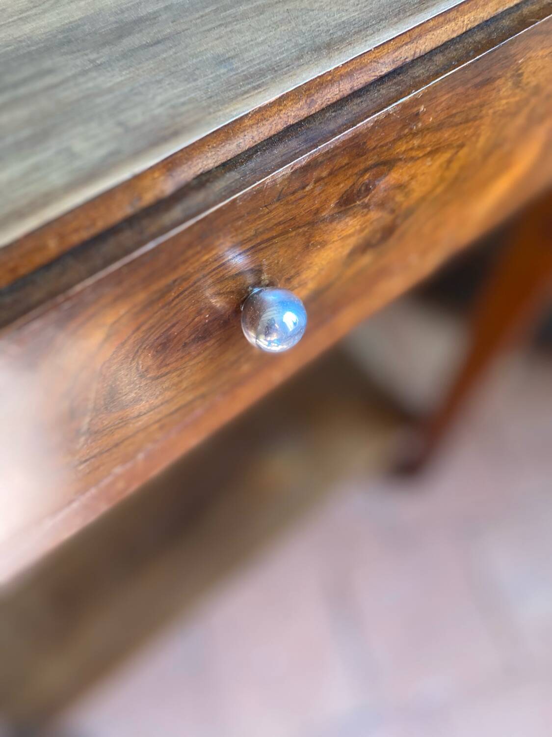 Small walnut console from the Art Deco period