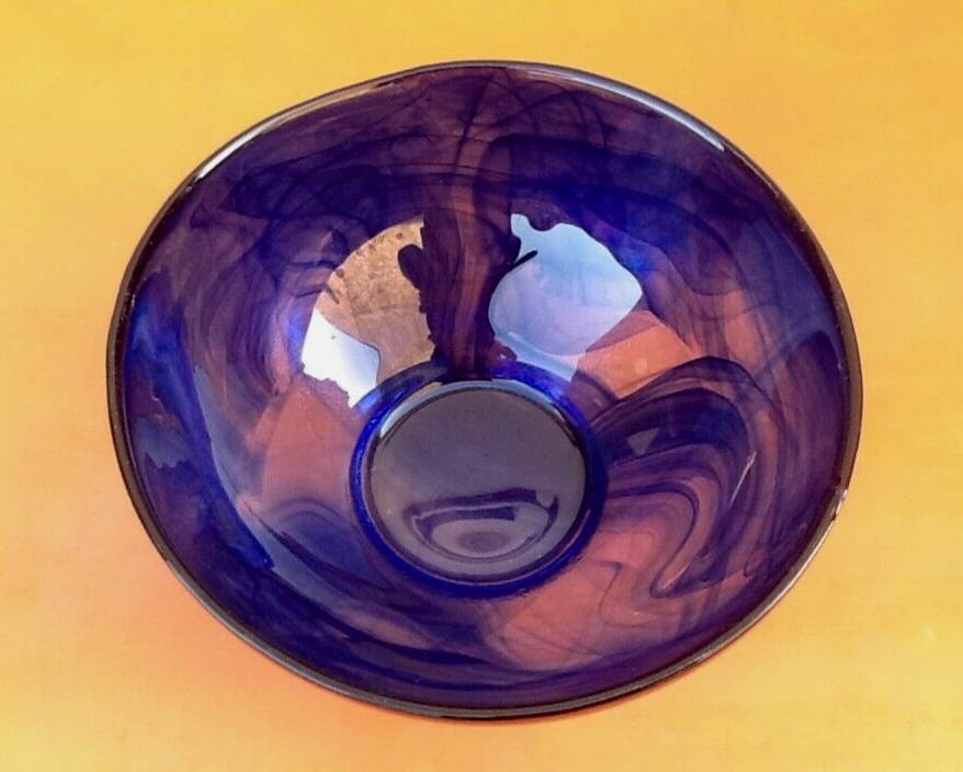 1970s modernist cut explosion of shades of blue