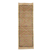 Turkish Handmade Vintage Anatolian Kilim 112 cm x 247 cm