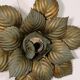 Applique ou plafonnier fleur Masca verte et doré - Circa 1970