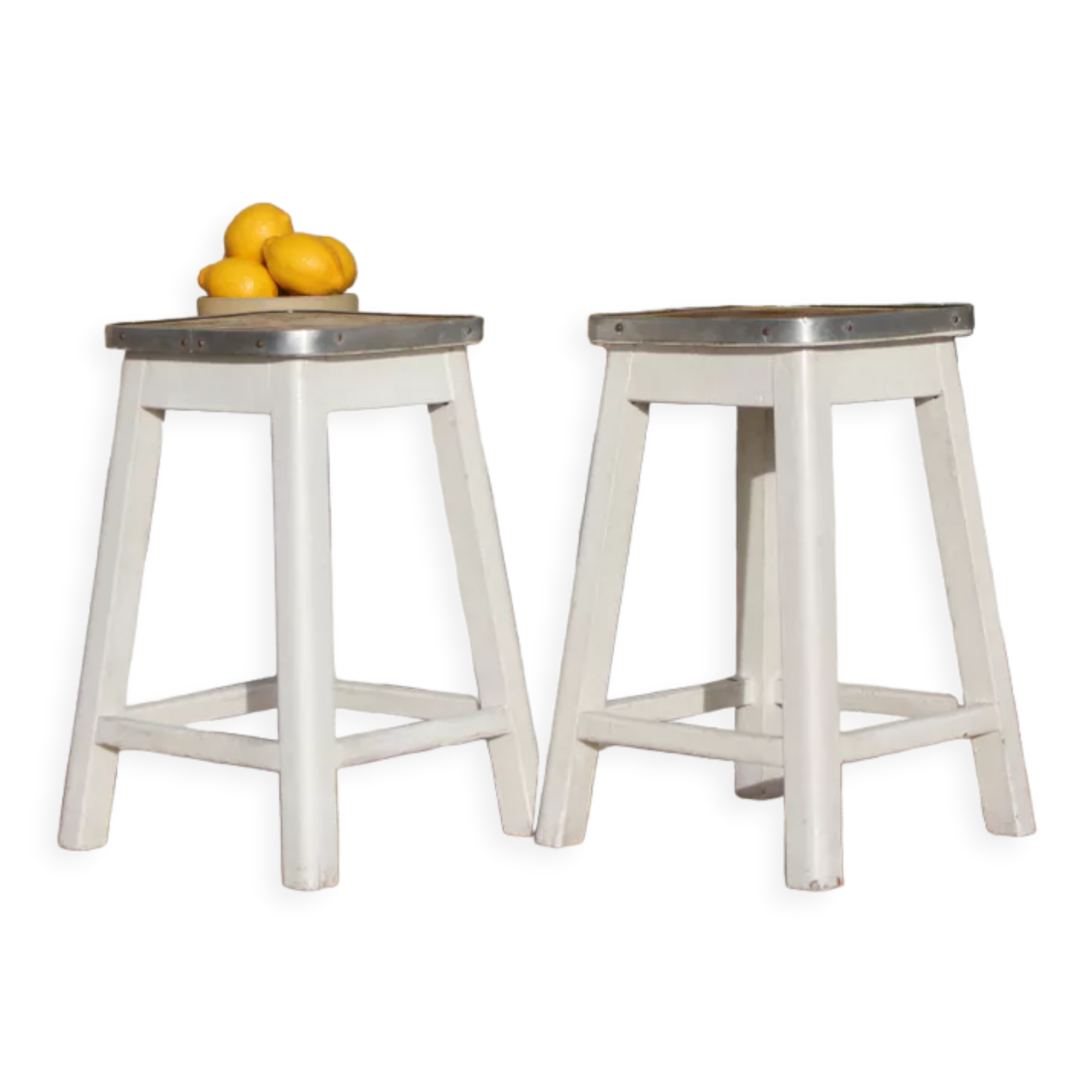 Paire de tabourets vintage