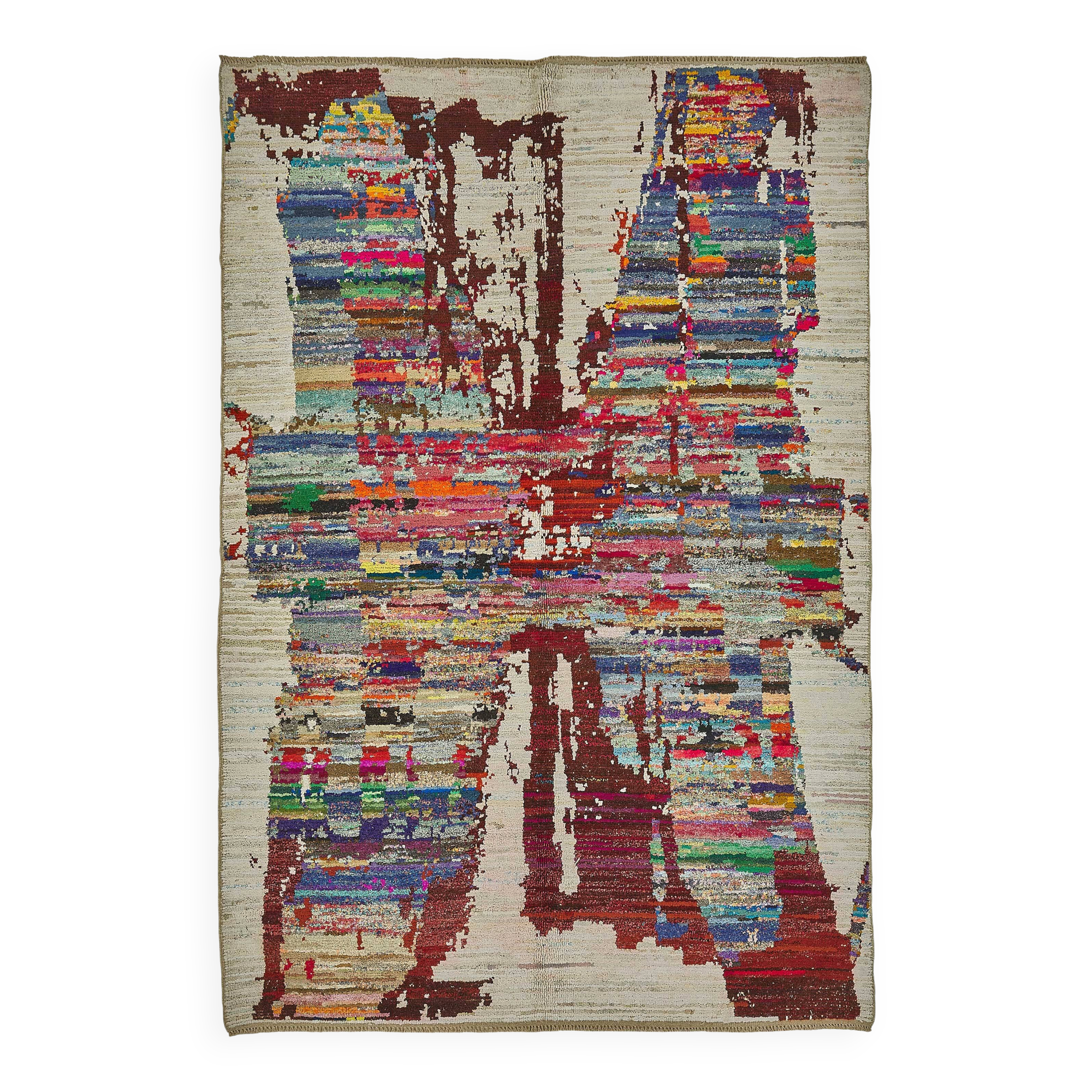 Handwoven Turkish Recycled Boho Rug 205 cm x 304 cm