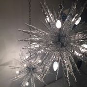 Lustre en verre stalactite Murano