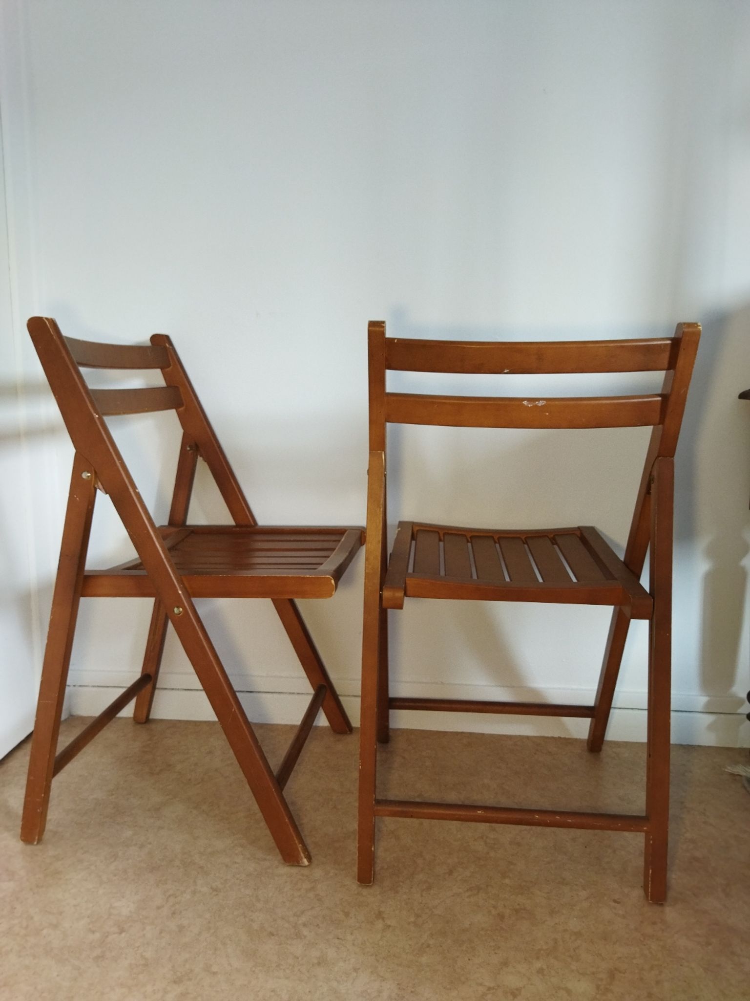 Pair of vintage folding chairs
