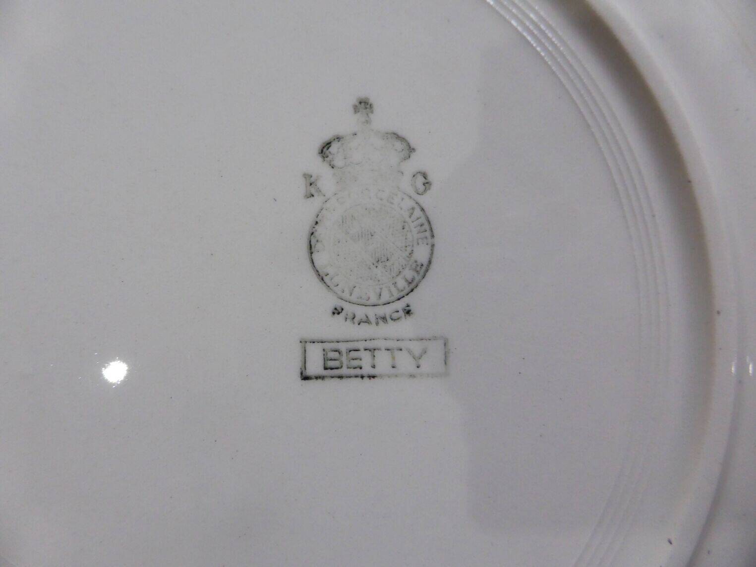 6 flat plates, Betty de Luneville model