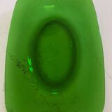Transparent green oval dish