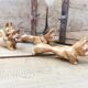 Set de 6 porte couteaux chien en bois