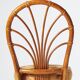 Set of 4 rattan and floral fabric chairs