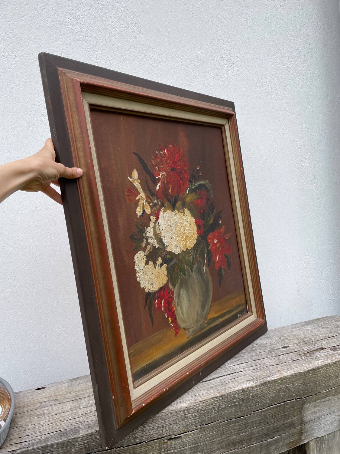 Large bouquet oil painting